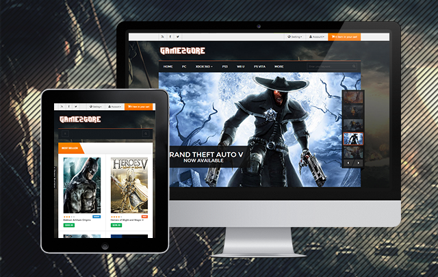 responsive Magento theme JM Gamestore